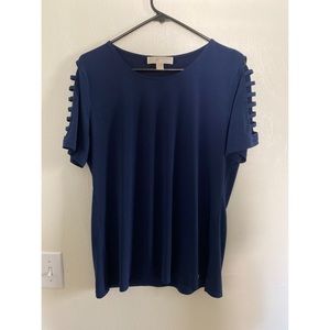 Michael Kors short sleeve blouse with cut sleeves